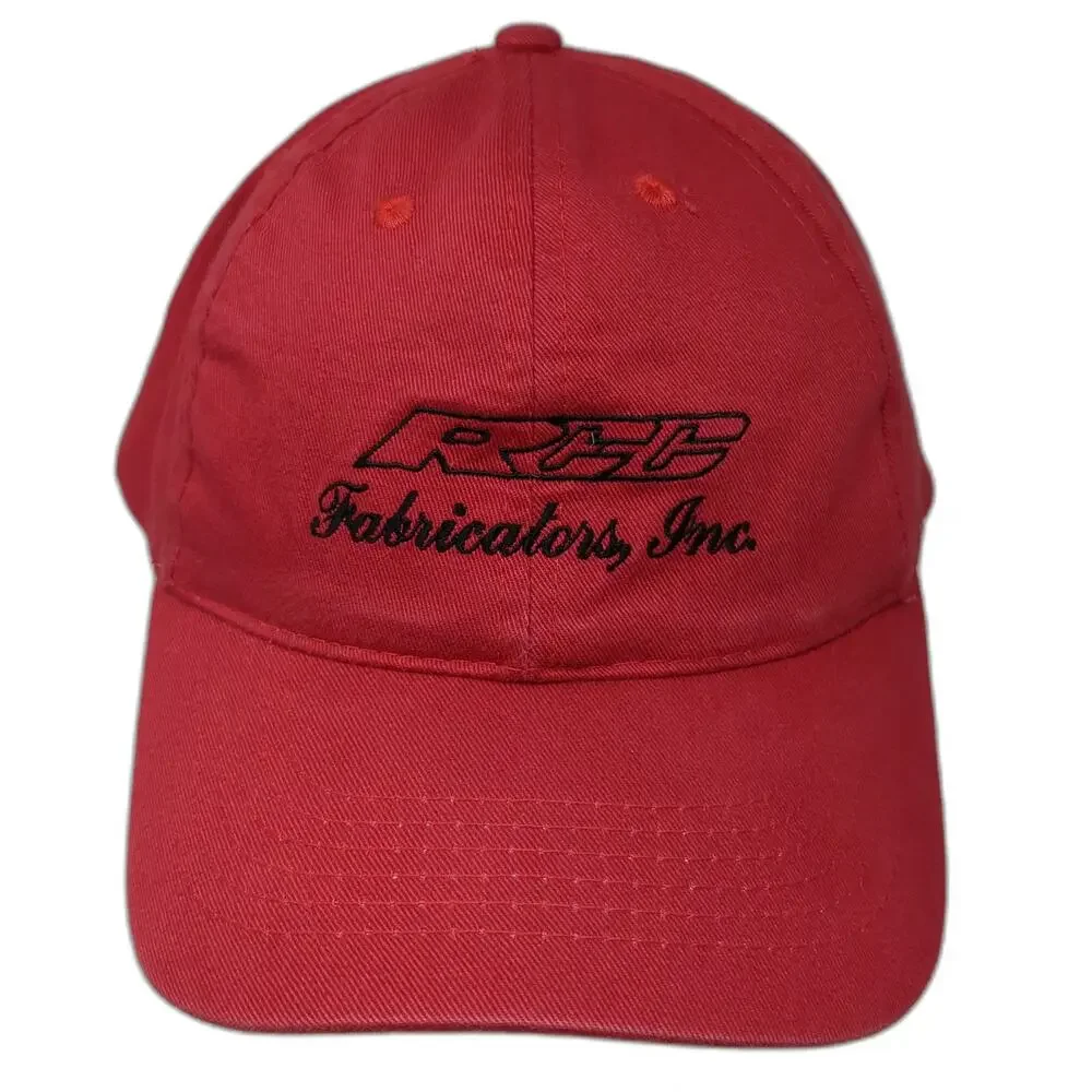 AMC Deluxe Headwear Baseball Cap Red One Size Strapback RFC Fabricators Logo Hat